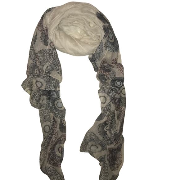 Cream and Multicolored Scarf - Picture 1 of 2